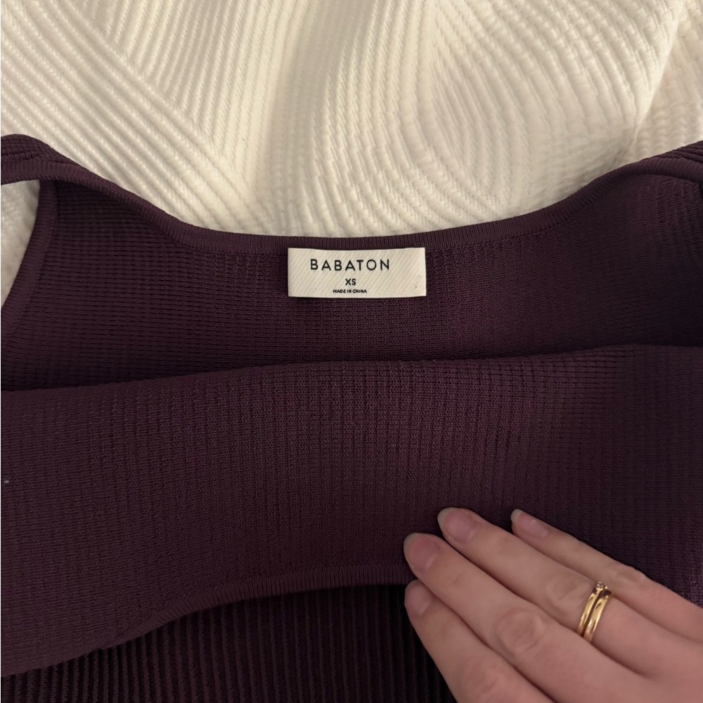 Babaton Deep Purple Ribbed Tank Top - Picture 3 of 3